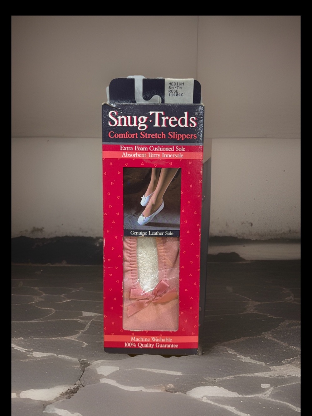 Vintage Snug Treds Comfort Stretch Slippers Rose Women’s Size 6.5 - 7.5